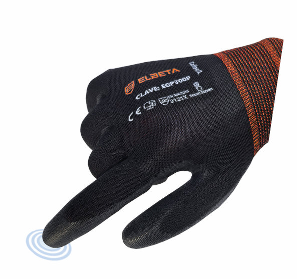 EGP300P PU Coated Polyester Gloves;Guantes de Poliéster Recubiertos de Poliuretano