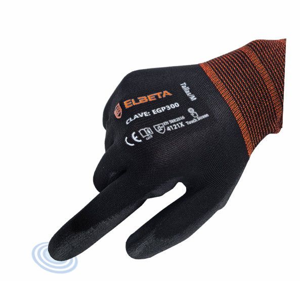 EGP300 PU Coated Nylon Gloves;Guantes de Nylon Recubiertos de Poliuretano
