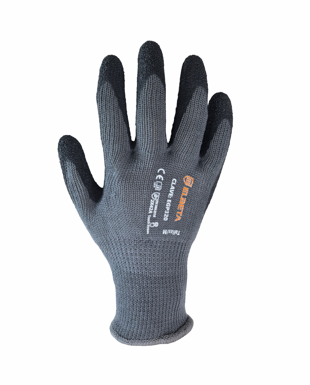 EGP320 Latex Coated Polyester Gloves;Guantes de Poliéster Recubiertos de Látex