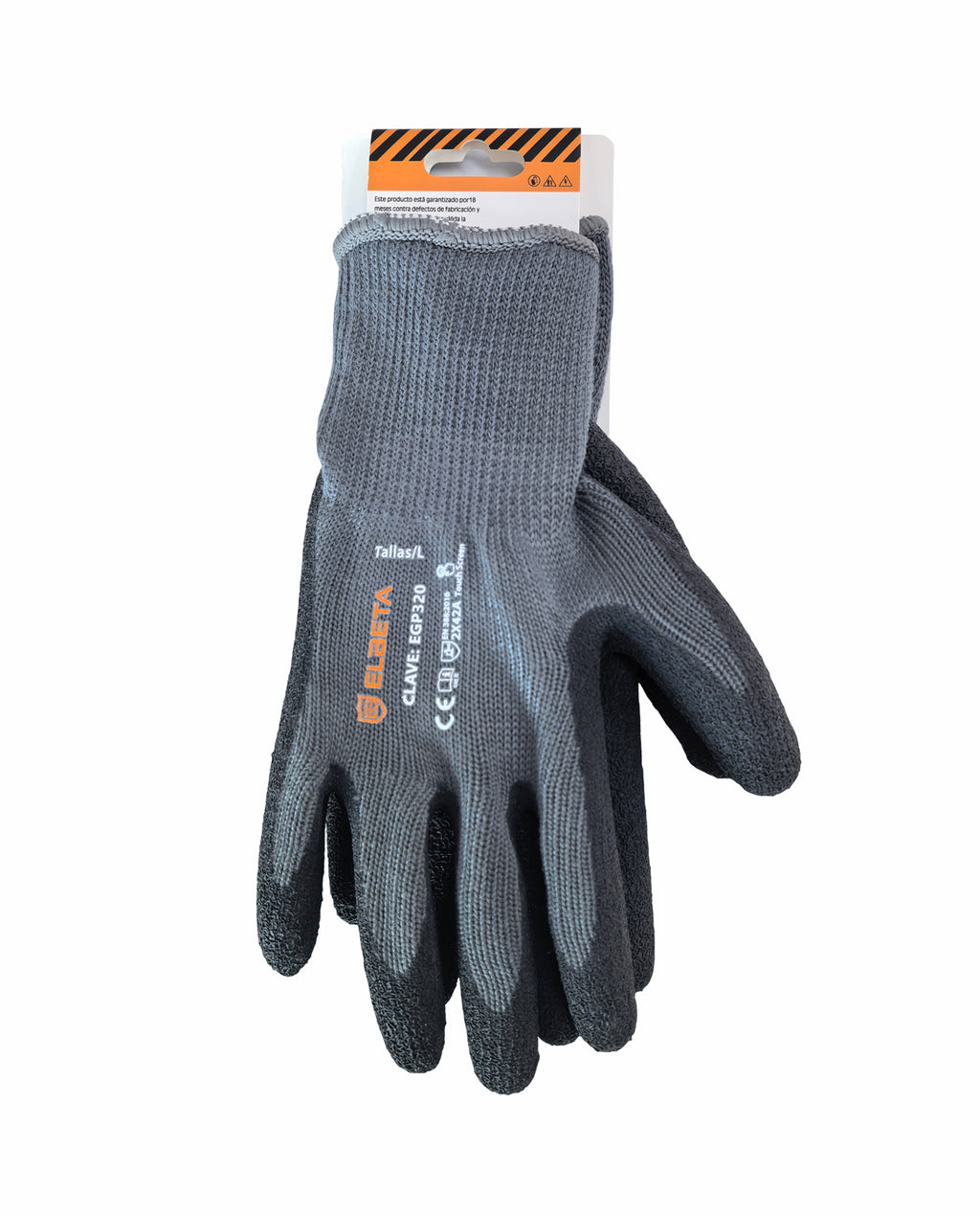 EGP320 Latex Coated Polyester Gloves;Guantes de Poliéster Recubiertos de Látex