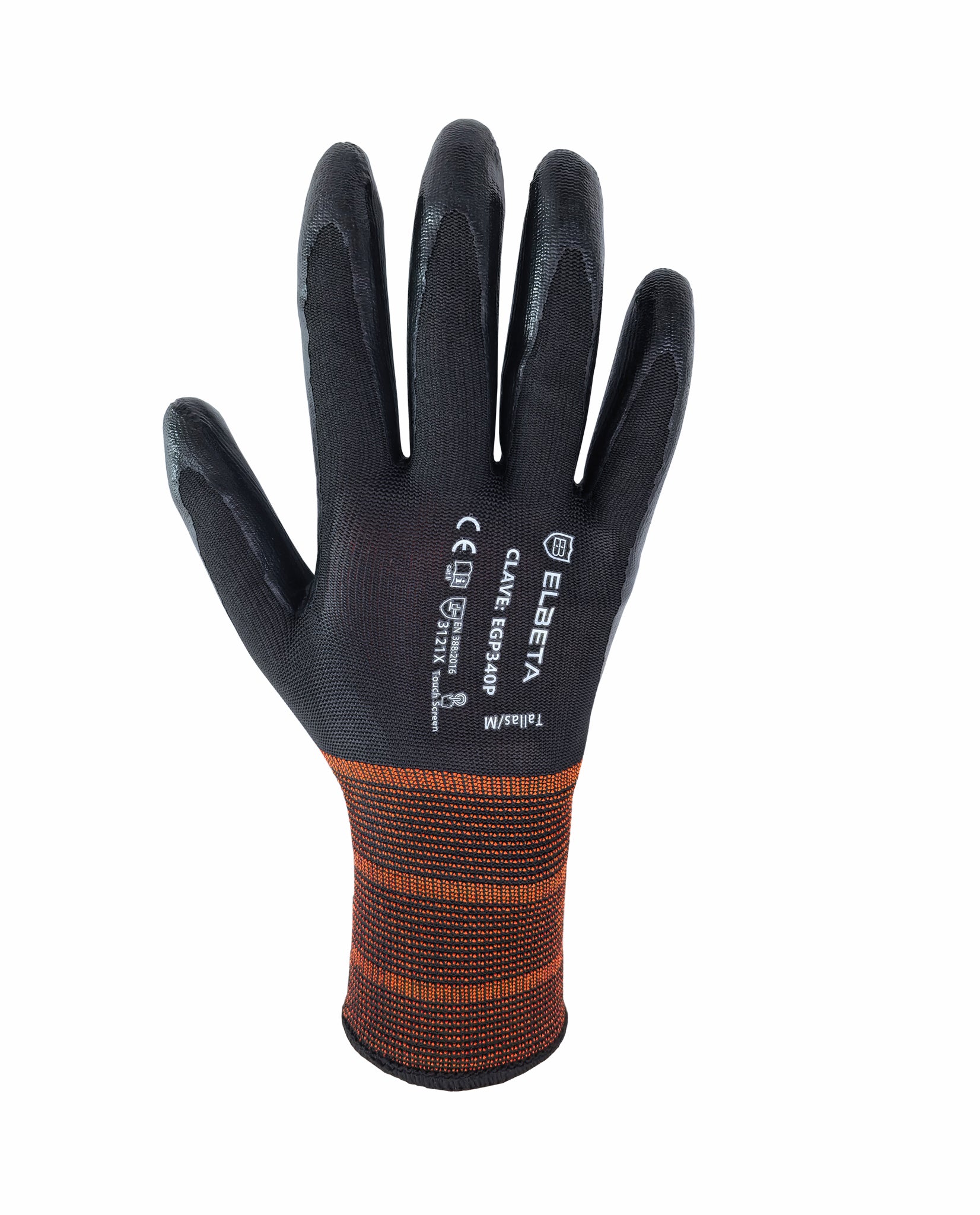 EGP340P Nitrile Coated Polyester Gloves ; Guantes de poliéster Recubiertos de Nitrilo